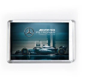 MERCEDES F1 racing car Formula 1 fridge magnet 7x4.5cm Hamilton, Russell - Picture 1 of 8