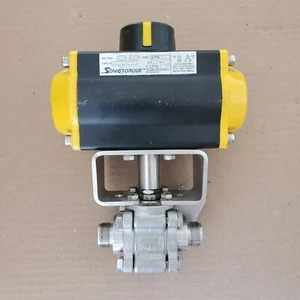 1/2" SHARPE SERIES 86 FULL PORT BALL VALVE WITH SONIC TORQUE SPN 050 ACTUATOR - Picture 1 of 4