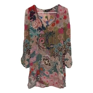 Neu Tolani wunderschönes mehrfarbiges Kleid mit Blumenmuster Neu mit Etikett Größe XS - Bild 1 von 9