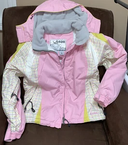 E408 TURBINE GIRLS SNOWBOARD/SKI SIZE L COAT WARM WORN 1X SUPER CUTE!! - Picture 1 of 6