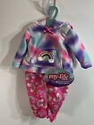 My Life As Purple Rainbow Hoodie Jacket & Leggings Outfit for 18" Doll NEW