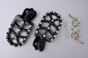 Pair Of Black Alu Enduro / Off-Road Footrests SUZUKI RMX450Z RMX-450Z 2010-2017 - Picture 1 of 5