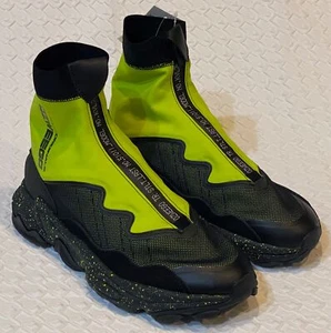 ADIDAS Ozweego Trail STLT Marathon Black Slime Lime Running Shoes Mens Sz 7.5 10 - Picture 1 of 14