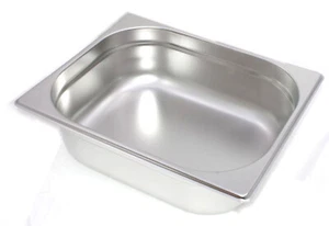 GN-Behälter 1/2 100 mm Edelstahl Gastronormbehälter Chaffing Dish Speisebehälter - Picture 1 of 1