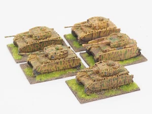 15MM WW2 GERMAN PANZER IVH X 5. PAINTED. BLUE 409 - Picture 1 of 5