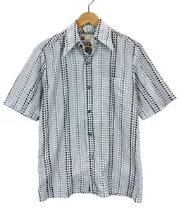 Vintage 70's Kings Road Geometric Print Button Down Shirt Medium - Picture 1 of 6