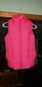 PUMA Puffy Vest Youth Girls Size 10/12 Hot Pink Made In Vietnam  - Picture 1 of 2