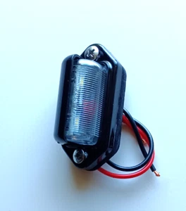 Black 12V DOT LED License Plate Tag Light With 5" Wires - Picture 1 of 5