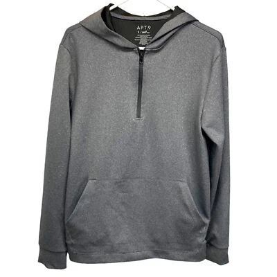 Apt. Sudadera con Capucha 9 Cuartos Cremallera Gris S Foto 1 de 4