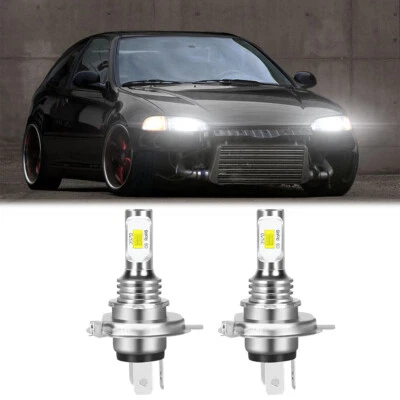 Combo de faros LED 6000 K bombillas haz alto/bajo para HONDA CIVIC EG/EH/EJ H4 1992-1995 Foto 1 de 4