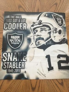 Oakland Raiders/(Ken) Snake Stabler/Überwurf Kissenbezug 18" x 18"/NEU/Reißverschluss - Bild 1 von 6