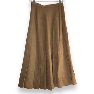 Bonnie & Norma Maxi Skirt Size 12 Brown Pleated Fall  Flowy Silhouette Preppy - Picture 1 of 8