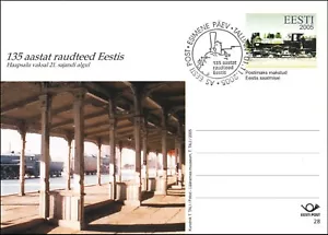 Railways 135 Year Baltic Locomotive Estonia Postage Stationary Card FDC 2005 - Picture 1 of 1