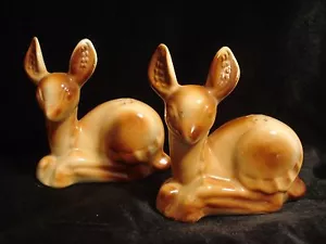 Vintage....Pair Of Ceramic.....Fawn.....Salt & Pepper Shakers - Picture 1 of 3