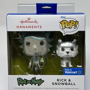 Hallmark 2022 ￼Funko Pop Rick & Snowball Rick Morty  Walmart Ornament - Picture 1 of 3