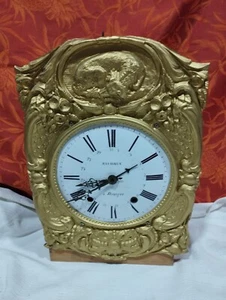 old 19th century comtoise movement "Richoux" - bell striking -date and time PLY8 - Picture 1 of 6