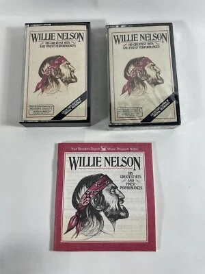 Willie Nelson His Greatest Hits And Finest Performances 1 & 2 Cassette Tape Exc - Image 1 of 4