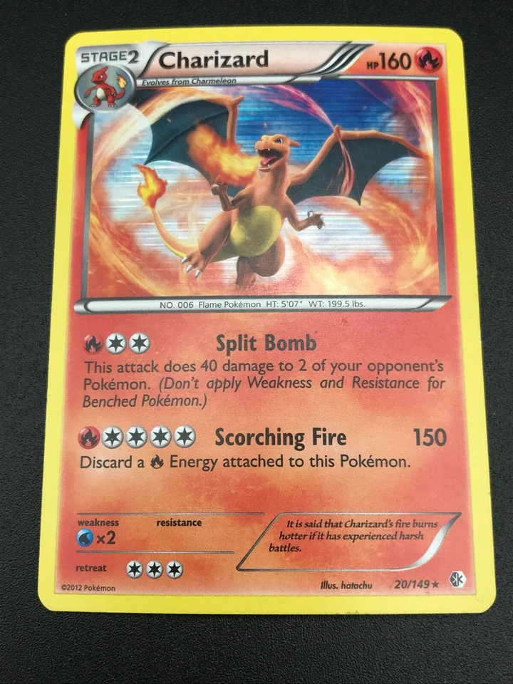 Charizard 20/149 HOLO RARE Pokemon BW Boundaries Crossed NM Card TCG 2012 - Image 1 of 3