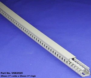 25 Sets - 1"x1"x2m Gray High Density Wiring Ducts and Covers - UL/CE/CSA - Picture 1 of 5