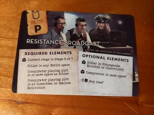 Carte promo Black Orchestra Game Resistance Broadcast Man Vs Meeple première édition - Photo 1/5