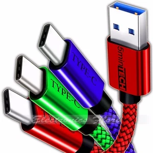 ✔ [3 PACK] Type-C Nylon Braided USB Data Sync Charger Charging Cable Cord - Picture 1 of 6