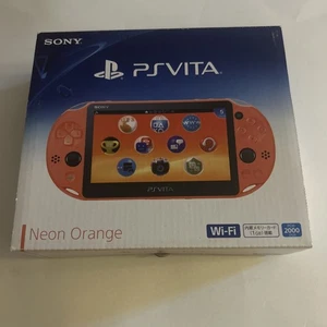 MInt - SONY PS Vita Console Wi-Fi Model PCH-2000 Neon Orange w/Box - Picture 1 of 8