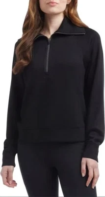 Suéter Pullover Danskin Luxe Media Cremallera Para Mujer, Negro, Mediano Foto 1 de 2