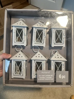 6-Piece Ashland Gray Tea Light Lantern Table Centerpiece Set - Image 1 of 3