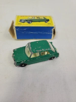 Vintage Matchbox MG 1100 Green Driver No. 64 w/ Box Made In England Lesney 1:64 - Image 1 of 4