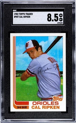 1982 Topps Traded #98TCal Ripken  RC Rookie SGC 8.5 NM-MT+ FANTASTIC HOF Orioles - Image 1 of 2