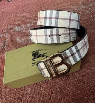 Cinturón Burberry reversible a cuadros vintage a cuadros TB EU 105 US 37-40 Foto 1 de 4