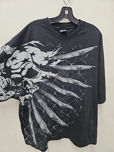 Tapout Shirt Mens 3XL XXXL Black MMA Graphic Grunge Faded Y2K Vintage - Picture 1 of 6