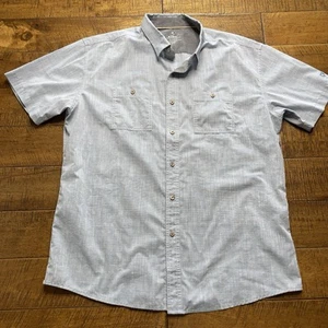 Kuhl Shirt Mens XL Light Blue Button Up Karib Short Sleeve Outdoor - Picture 1 of 8