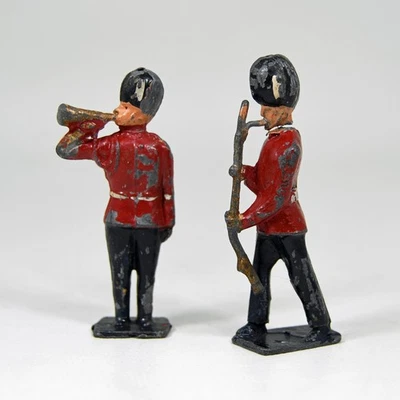 De colección Gran Bretaña Plomo Metal Juguete Soldados Guardias Granaderos Británicos Banda de Marcha Foto 1 de 4