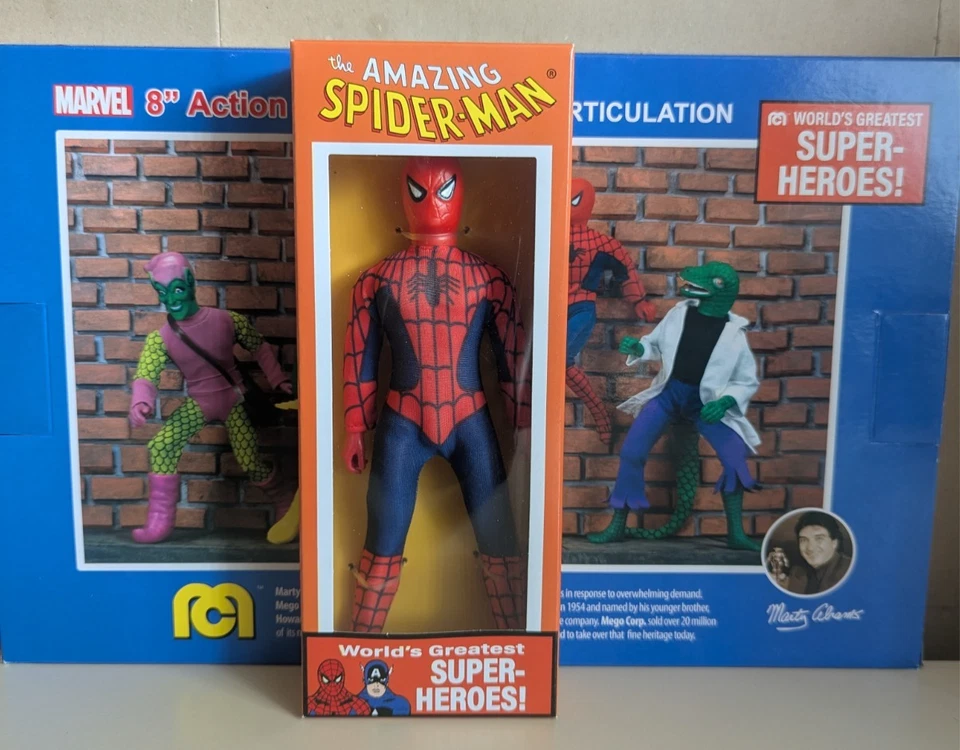 MEGO Disney Exclusive: MARVEL SPIDER-MAN 8" RETRO FIGURE From 4 Pack (NEW) - Image 1 of 1
