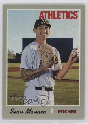2019 Topps Heritage High Number SP Sean Manaea #408 - Image 1 of 2