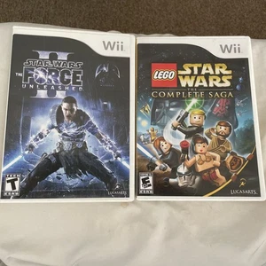 Star Wars: The Force Unleashed II & LEGO Star Wars Nintendo Wii Free Ship - Picture 1 of 8