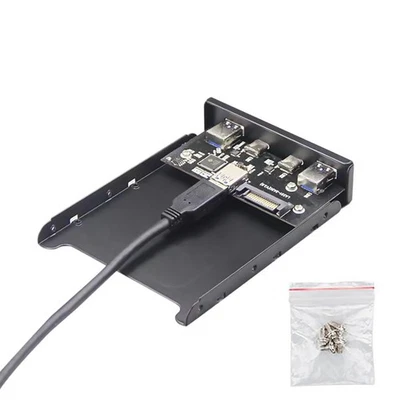 New 3.5 Inch Ports USB Front Panel Floppy Bay For 19/20Pins Motherboards - Image 1 of 4