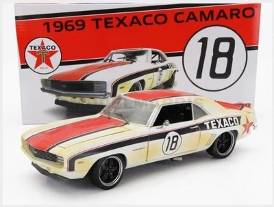 GMP 18986 CHEVROLET - CAMARO RS COUPE N 18 TEXACO RACING 1969 - WHITE RED BLACK  - Immagine 1 di 2
