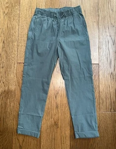 NWT J. Crew Crewcuts Stretch Boys Green Chino Pull On Pants Size 16 Slim - Picture 1 of 3
