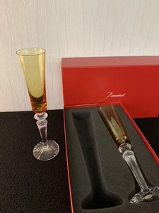 Scatola 2 Champagne Mille Arancione Cristallo Di Baccarat (Prezzo 2) - Foto 1 di 8