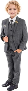 Plavict For Youth Boys Wedding Suit for Youth Boy Formal Party Slim Fit 3 Pieces - Picture 1 of 27