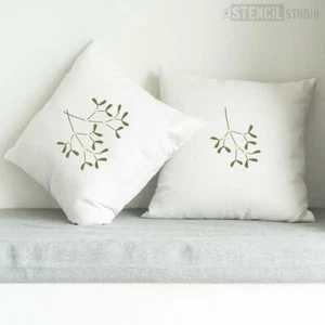 Mistletoe Sprig Christmas Festive Reusable Stencil - Decorate your festive home! - Picture 1 of 3