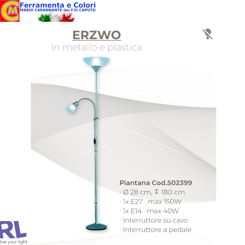TRIO LIGHTING PIANTANA ERZWO ALLUMINIO R4393-87