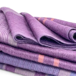 SOFT & WARM STRIPED ALPACA LLAMA WOOL BLANKET THROW QUEEN 97"x68" - Picture 1 of 12