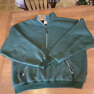 Champion Herren 1/2 Zip Pullover Malden Mills Polar Fleece Grün Mesh Gr. L Vintage - Bild 1 von 14