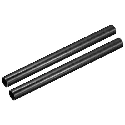 2Pcs Carbon Fiber Tubes 500mm x 40mm x 37mm 3K Hollow Carbon Wrapped Tubing - Image 1 of 4