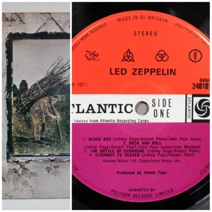 LED ZEPPELIN IV UNTITLED Vinyl LP (1971) *Plum Labels, Version 5* - Picture 1 of 10