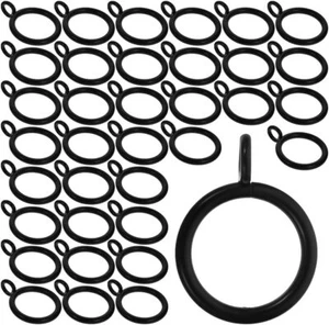 50 PCS Black Curtain Rings with Eyelet Apply 1.5" Inner Diameter Eyelets Drapery - Picture 1 of 3