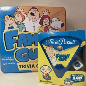 Family Guy Trivia Game Lot Of 2: #2517 2005 Cardinal And Hasbro Travel Edition - Picture 1 of 2